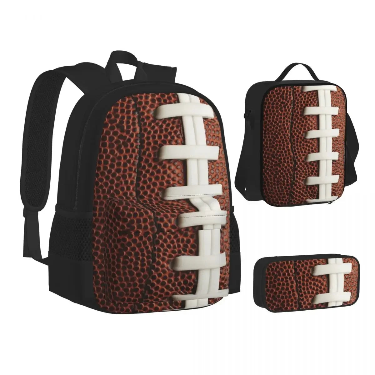 Football Backpack Set with Lunch Bag & Pencil Pouch