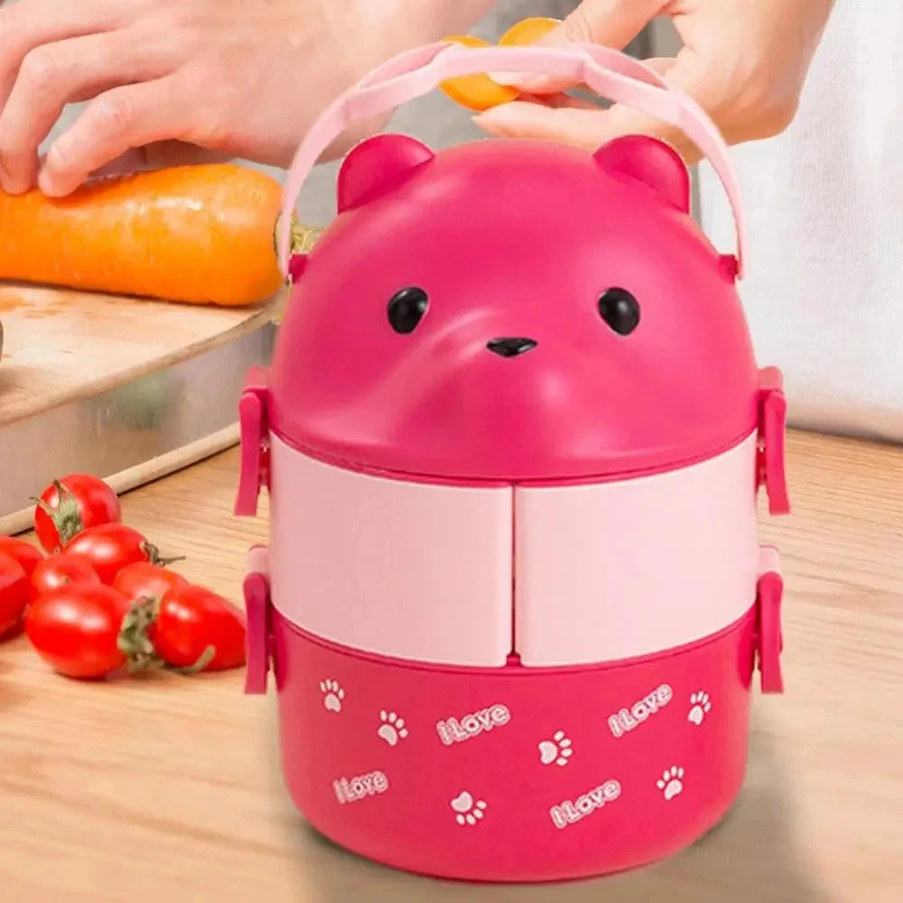 Cute Bear Stackable Bento Box