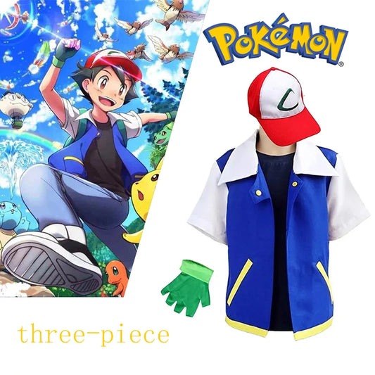 Pokemon Ash Ketchum Halloween Costume Set