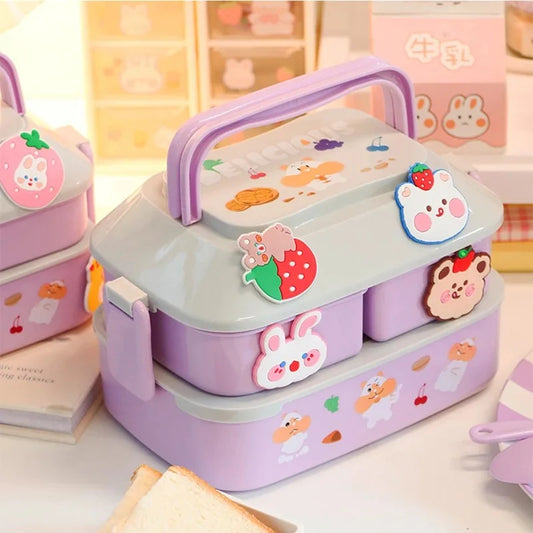 Kawaii Portable Lunch Box with Storage Containers