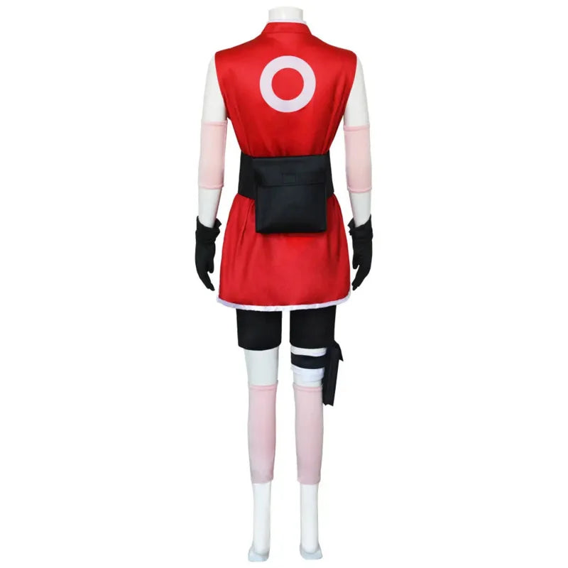 Haruno Sakura Japanese Anime Costume Set