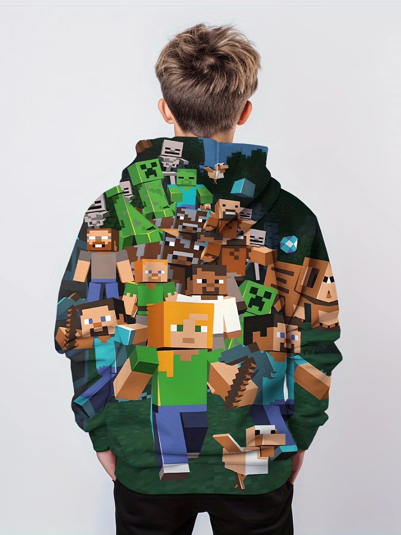 Minecraft Gaming 3d Kids Hoodie