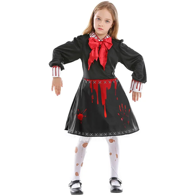 Creepy Doll Halloween Costume Set Adults & Kids