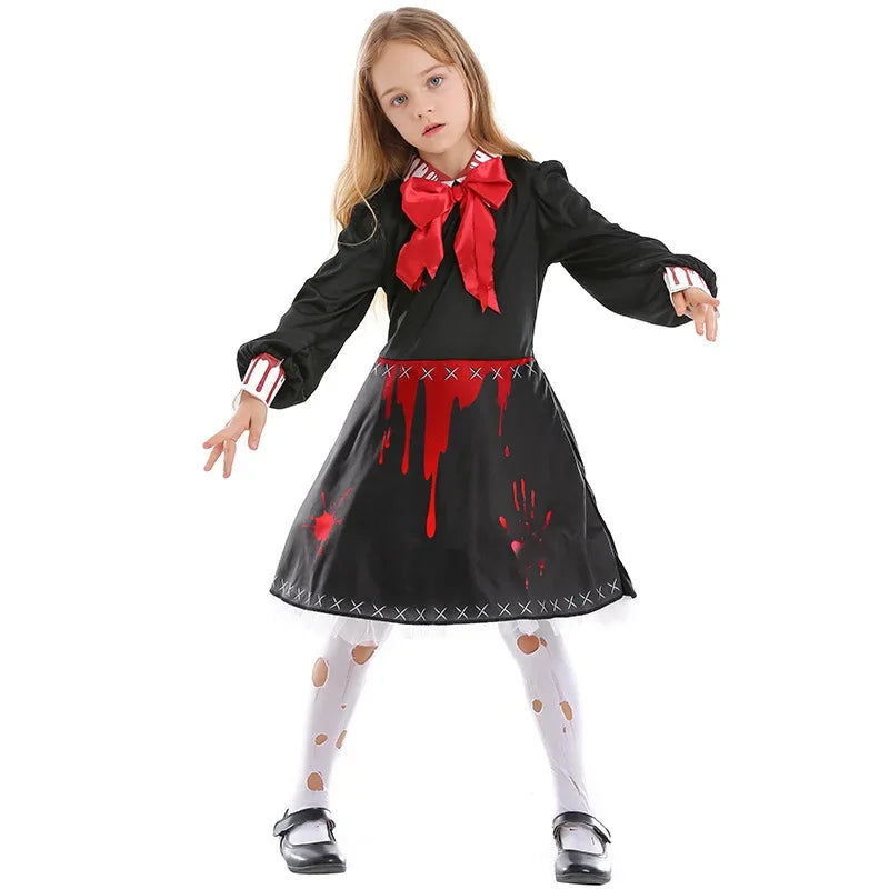 Creepy Doll Halloween Costume Set Adults & Kids