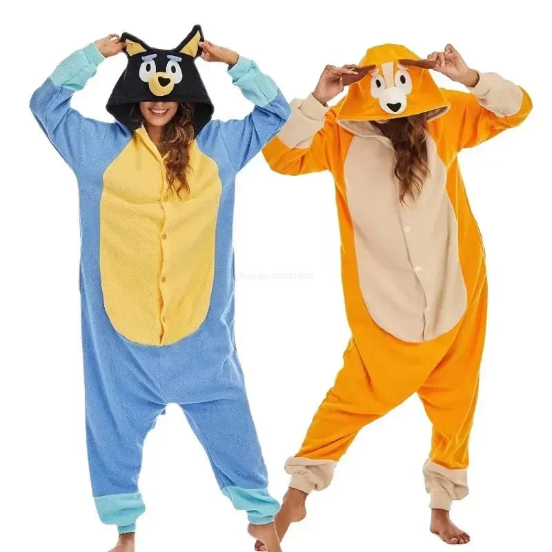 Bluey Family Cartoon Hooded Jumpsuit Boys And Girls