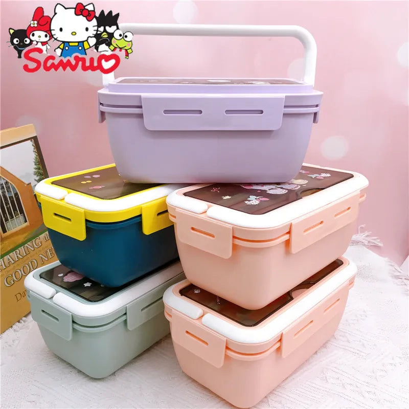 MINISO Sanrio Hello Kitty Portable Lunch Box with Cutlery