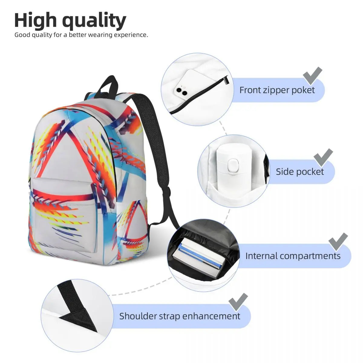 World Cup Soccer Pattern Backpack