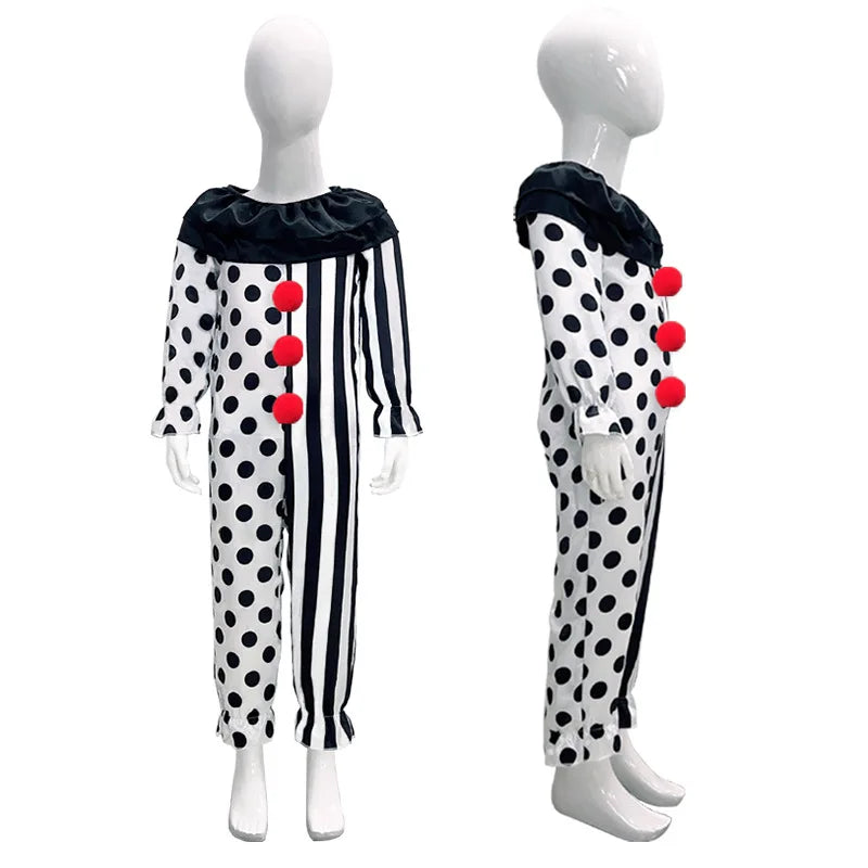 Scary Clown Jumpsuits Halloween Costume