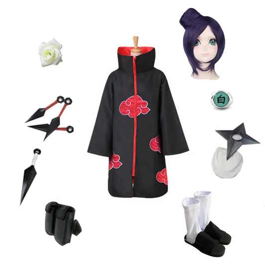 Naruto Akatsuki Konan Adult Halloween Costume Set