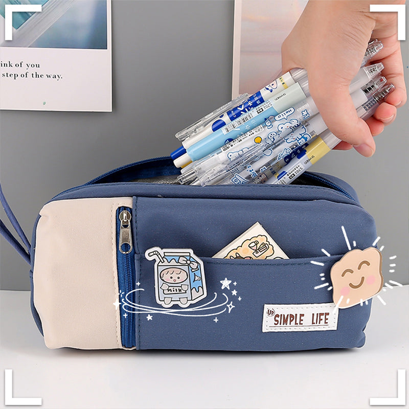 Korean-style Canvas Cartoon Pencil Case