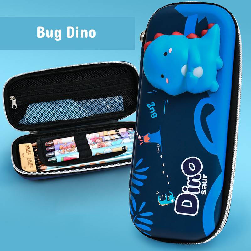 Dino 3D Squeeze Stress reliever Pencil Case Multifunctional for boys & girls