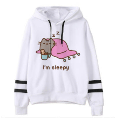 Anime Cartoon Cat Fleece Hoodie