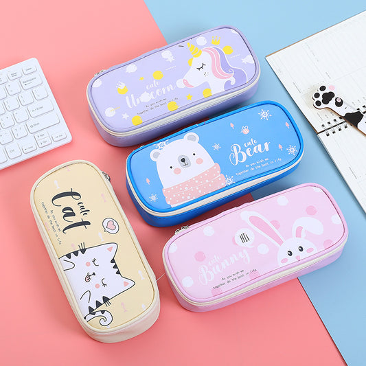 Kawaii Cartoon School Girls Pencil Case