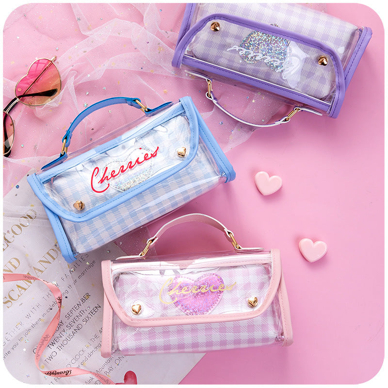 Girl Heart Pencil Case Japanese Large Capacity Transparent