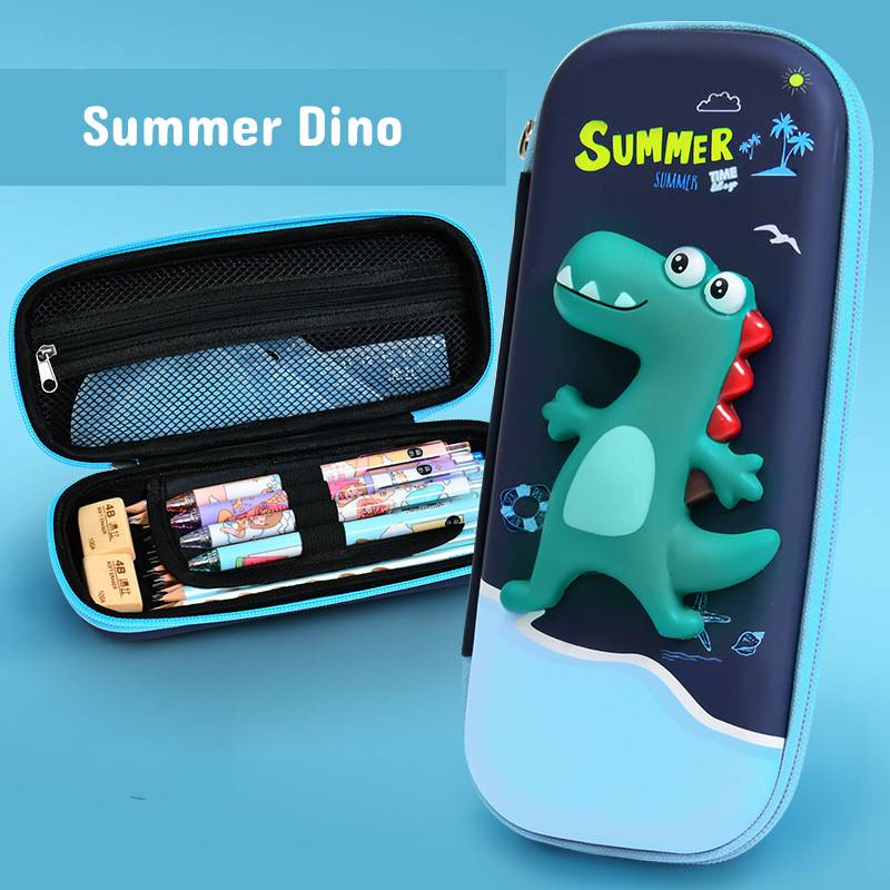 Dino 3D Squeeze Stress reliever Pencil Case Multifunctional for boys & girls